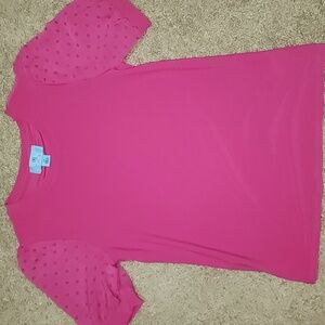 Cece Swiss Dot Sleeve Blouse